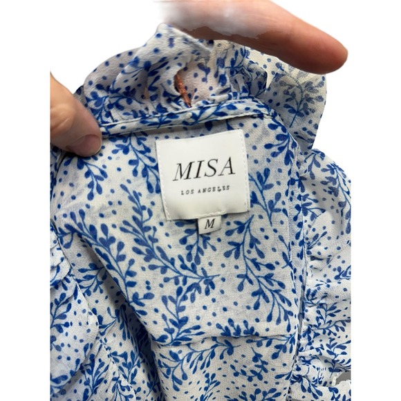 MISA Los Angeles Sacha Top in Blue Petals - Picture 4 of 7